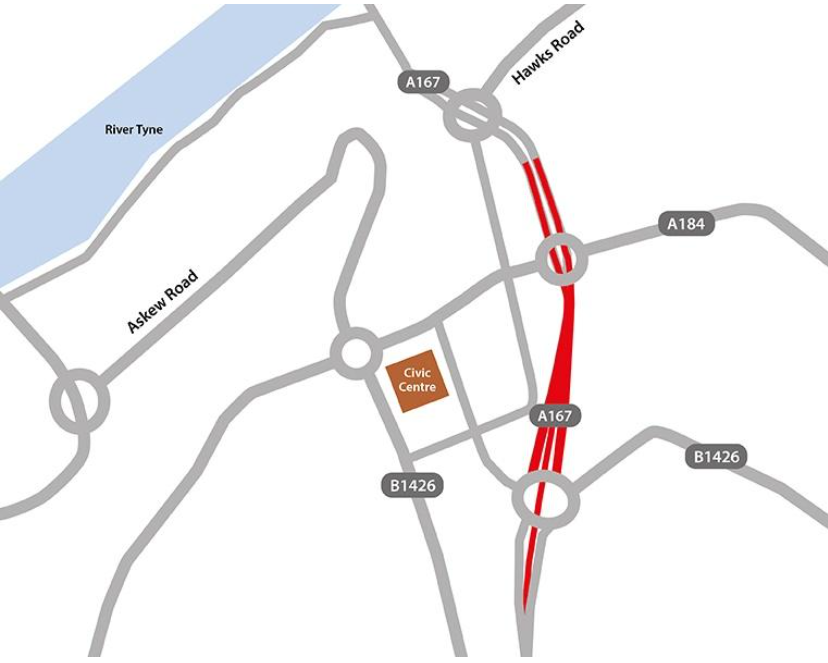 Gateshead Flyover Closure