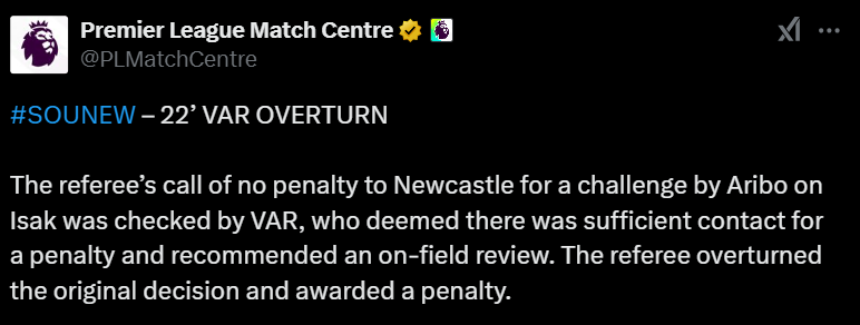 VAR penalty Southampton