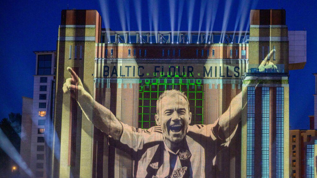 Alan Shearer Newcastle Sela Baltic Light Show