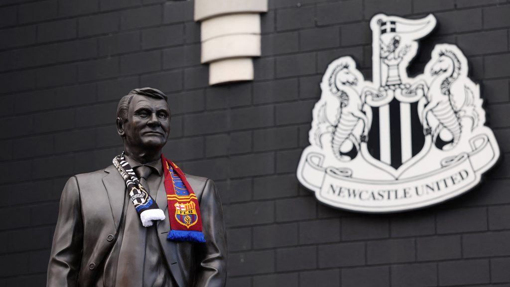 Sir Bobby Robson Statue Barcelona Scarf St James Park Newcastle