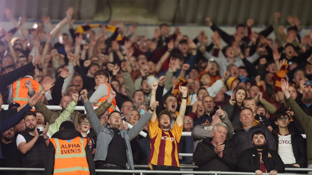 Fans de Bradford St James 'Park Newcastle
