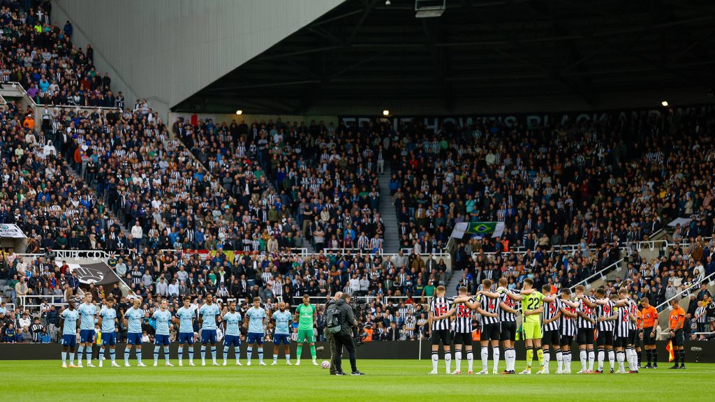 Newcastle United v Brentford Minute Silence