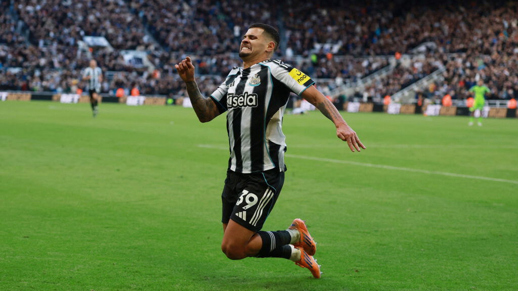Bruno Guimaraes Goal Celebration Newcastle United