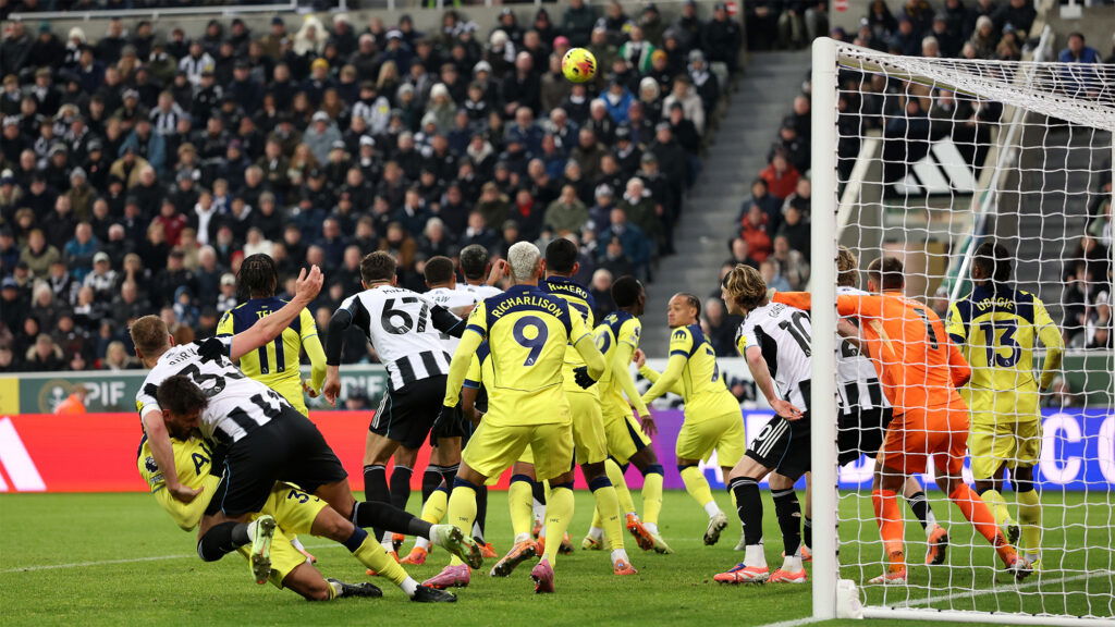 Dan Burn Newcastle Fouled Penalty Spurs