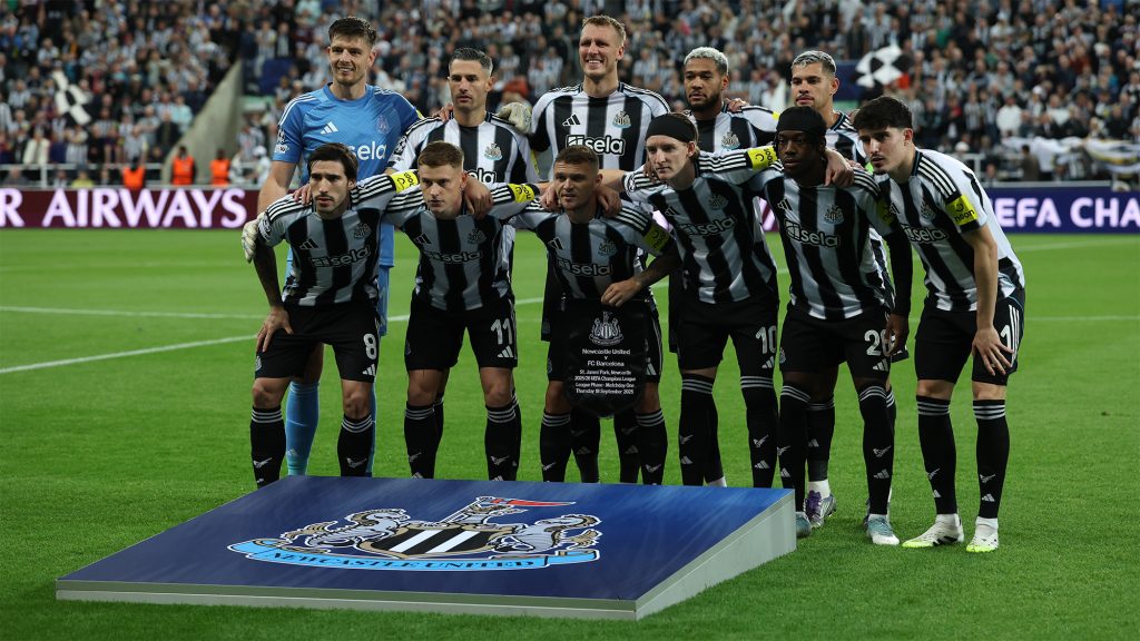 Champions League Newcastle Team Photo Barcelona