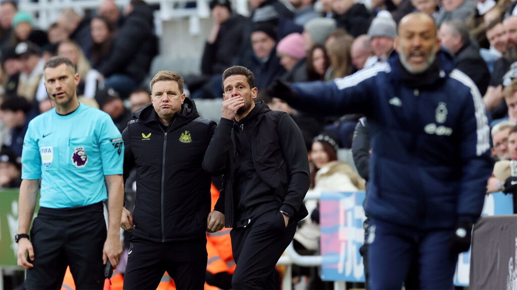 Eddie Howe Puffing Out Cheeks