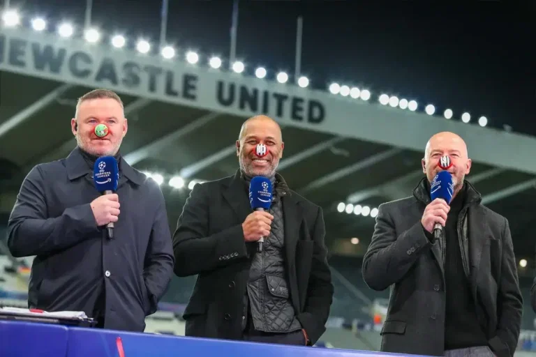 Wayne Rooney, Les Ferdinand, Alan Shearer St James Park Comedy Noses | Credit: SmartFrame Images | Every Second Media