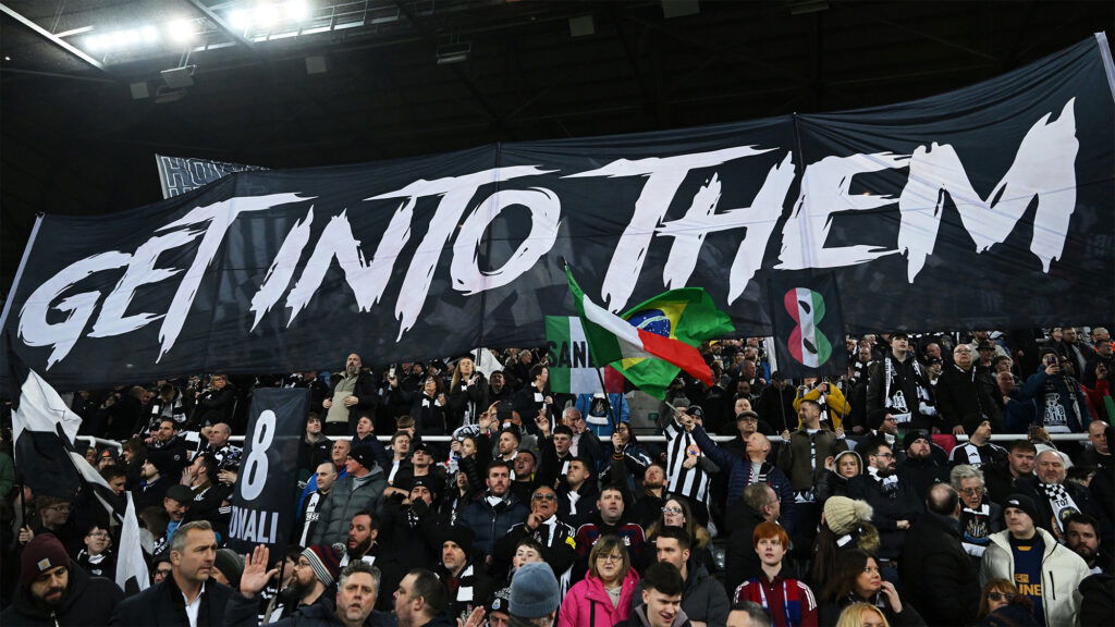 Get Into Them Banner Newcastle Fans