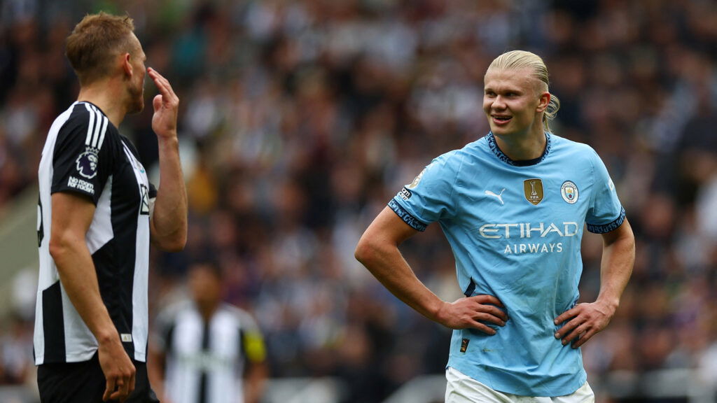Erling Haaland Manchester City Dan Burn Newcastle United