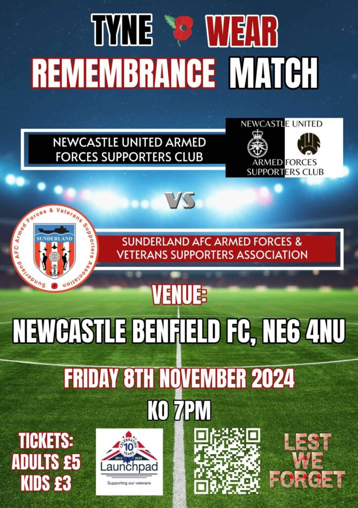 Newcastle v Sunderland armed forces