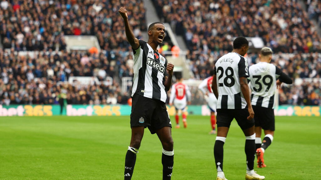 Alexander Isak Goal Celebration Newcastle