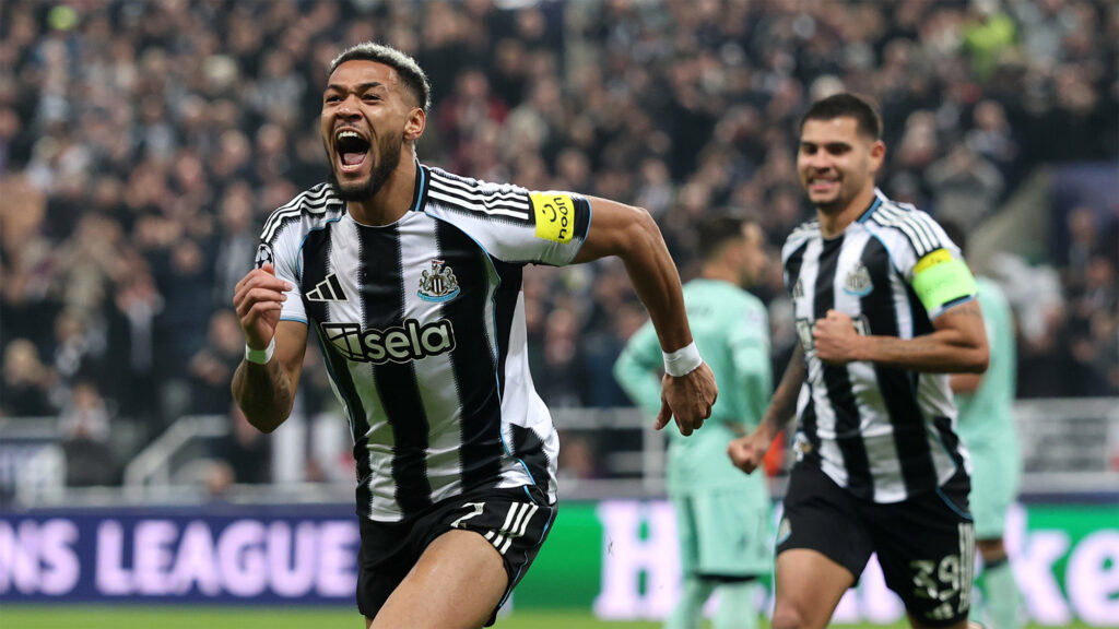 Joelinton Goal Celebration Bruno Guimaraes Newcastle