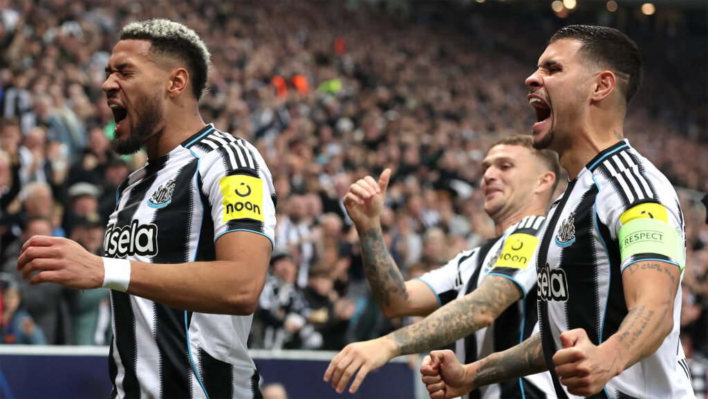 Joelinton Goal Celebration Bruno Trippier Newcastle