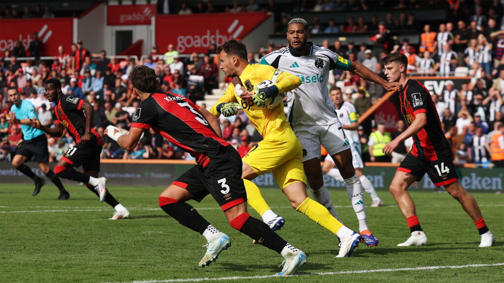 Joelinton Newcastle Neto Bournemouth Goalkeeper