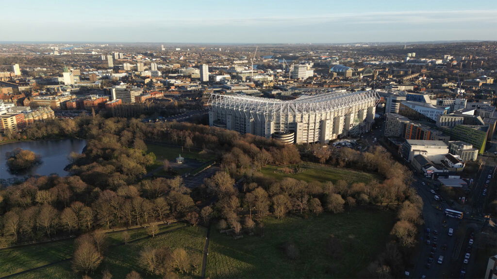 St James' Park Leazes Park From The Air Newcastle