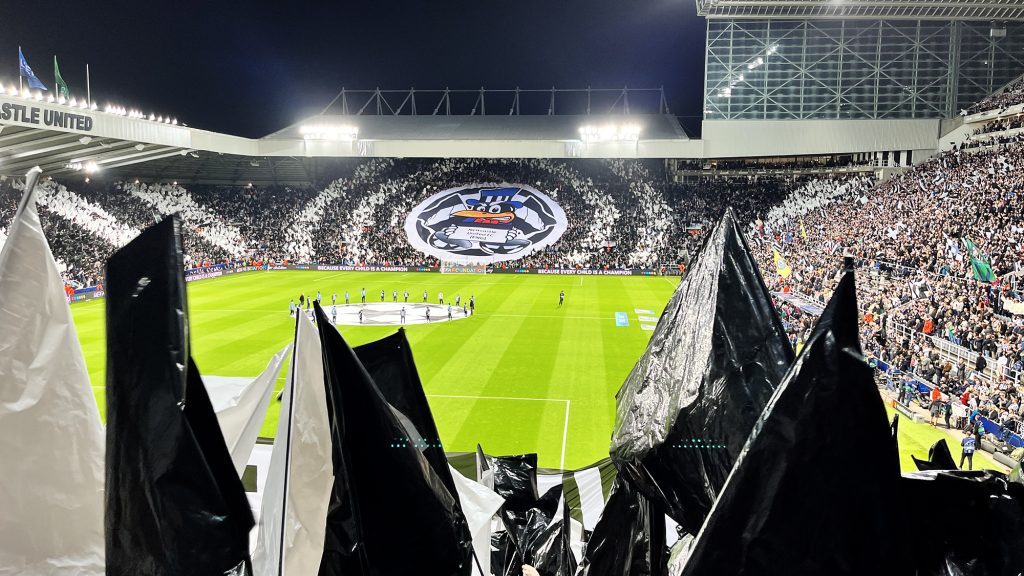 Newcastle United v PSG Flags