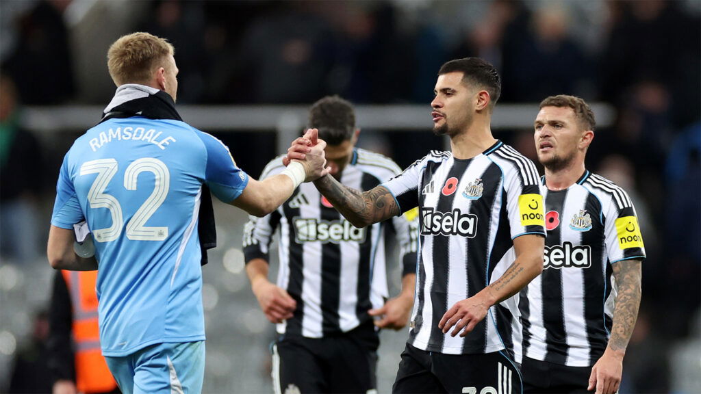 Aaron Ramsdale Bruno Gumaras Trippier Newcastle United