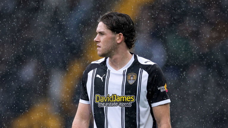 Rory Finneran playing for Notts County