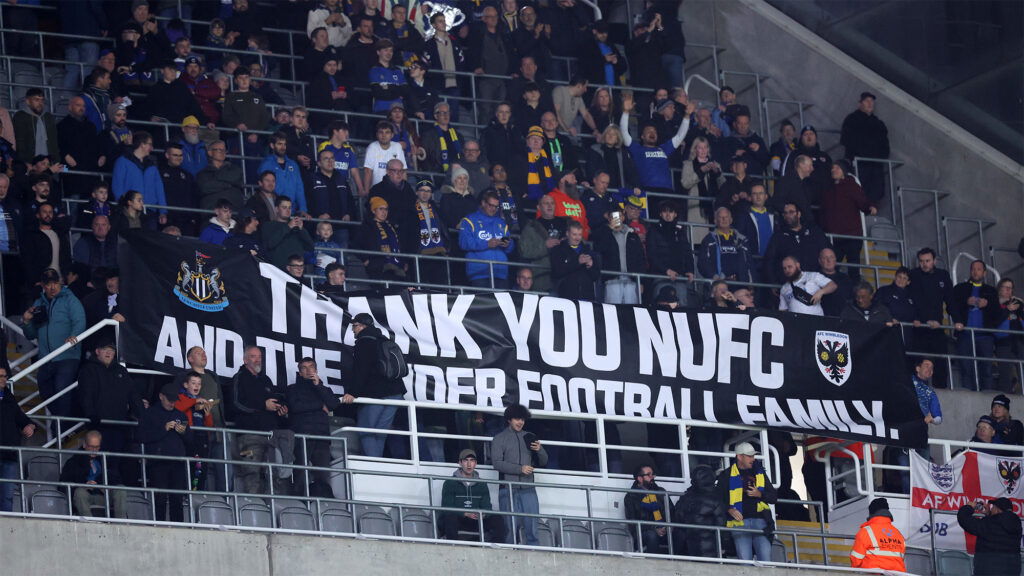 Thank You NUFC Banner Wimbledon Fans