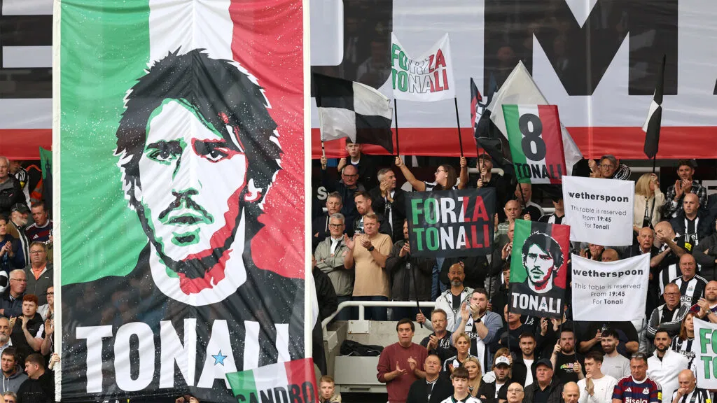 Sandro Tonali Banners Newcastle