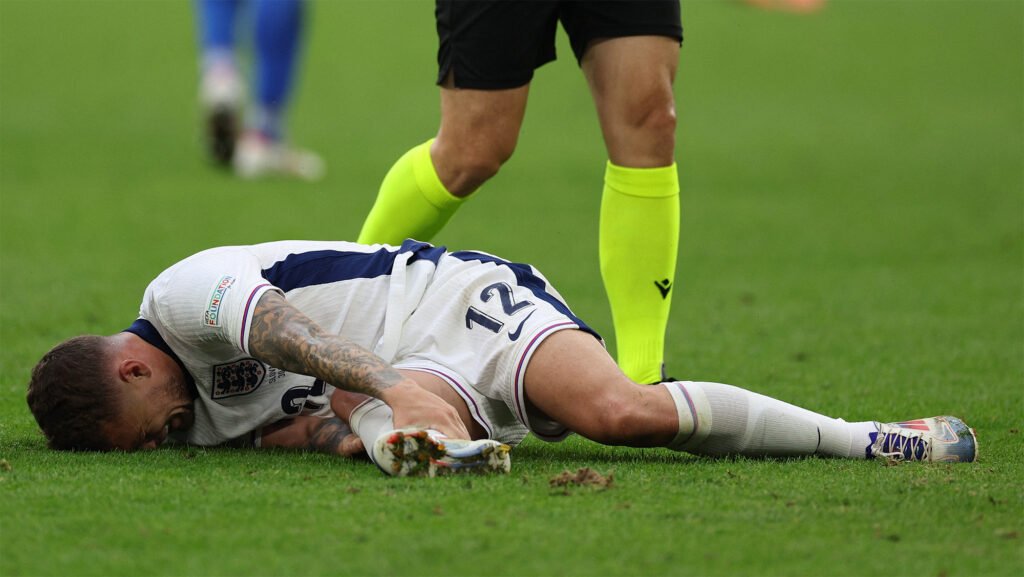 Kieran Trippier England Lying Pitch Injured