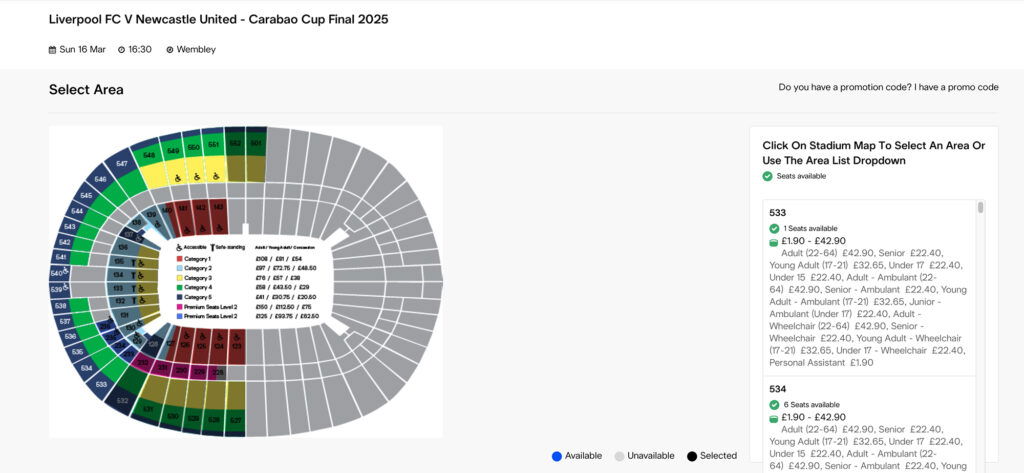 Wembley Seating Plan Carabao Cup 2025 Newcastle Liverpool