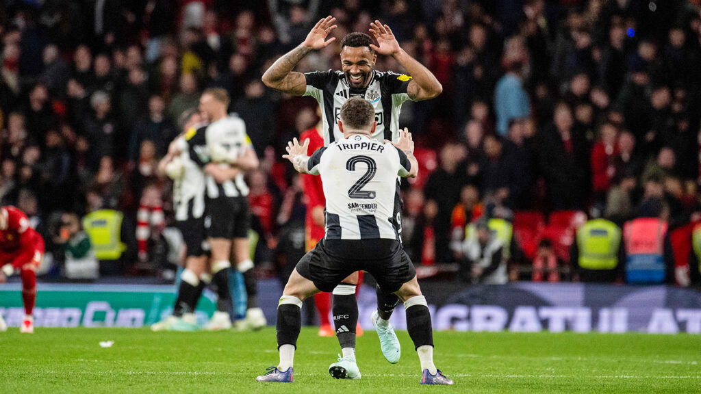 Callum Wilson Kieran Trippier Celebrate Carabao Cup Newcastle