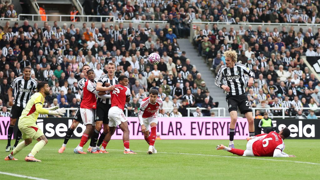 Nic Woltemade Header Goal Newcastle Arsenal